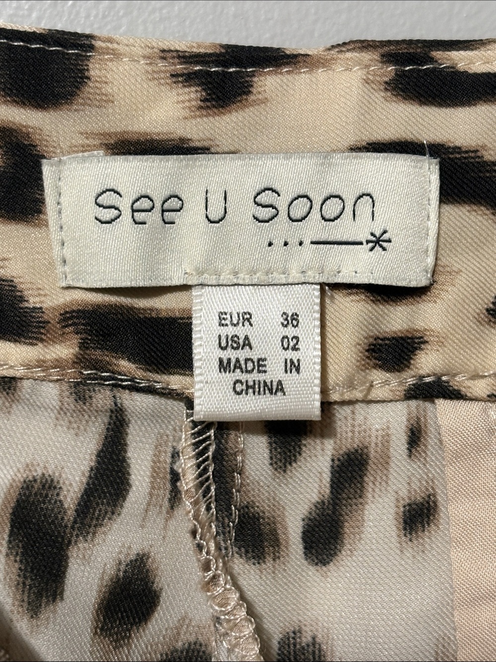 See U Soon Leopard Print Mid Rise Ankle Pants - Picture 7 of 9